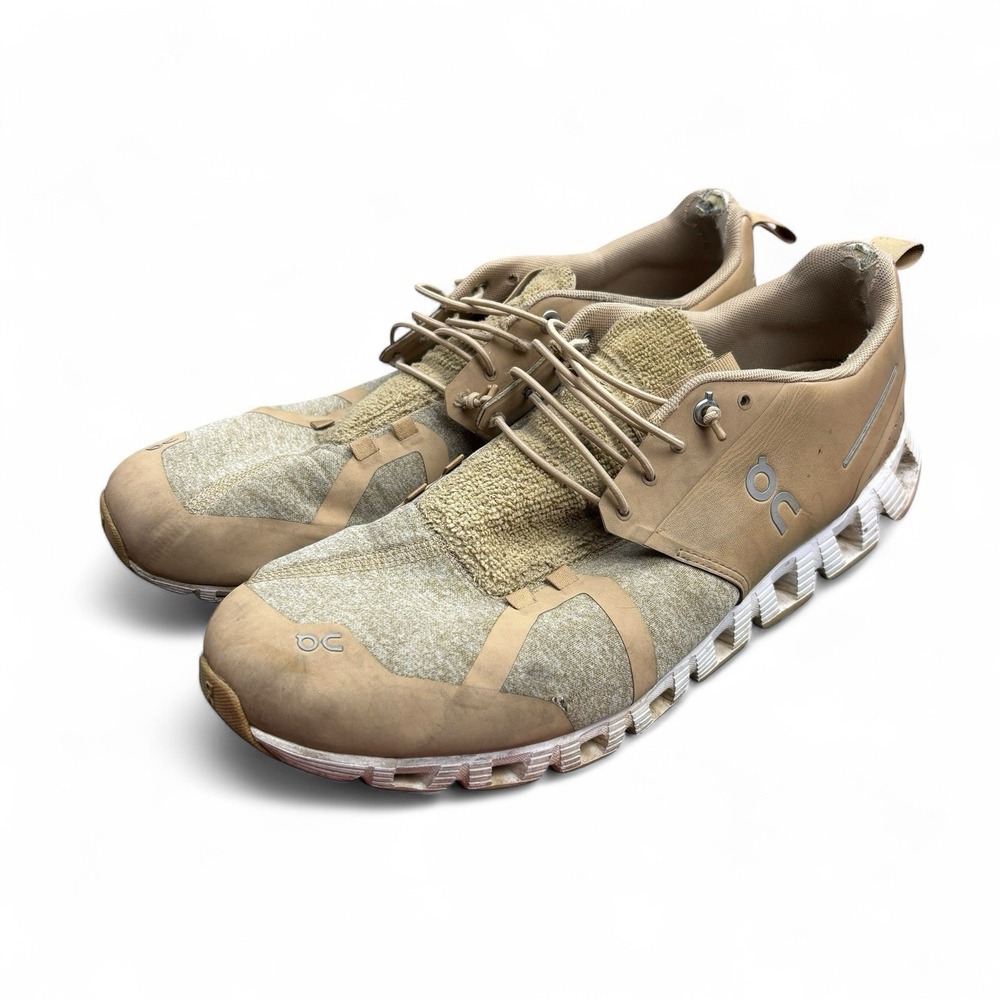 On Cloud 5‎ Running Shoes Sneakers Mens 12.5 Dune Terry Cloth Beige